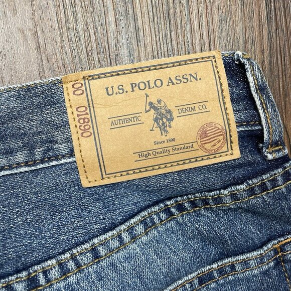 US Polo Assn. Jeans Men 32x30 Blue Straight Relaxed Loose Dark Wash Denim Pants - Picture 6 of 11